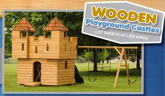 Wooden Castle Playground Equipment Pennsylvania