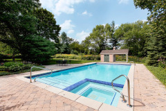 Swimming pool with sauna